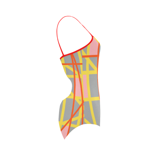 Abstract RQ Strap Swimsuit ( Model S05)
