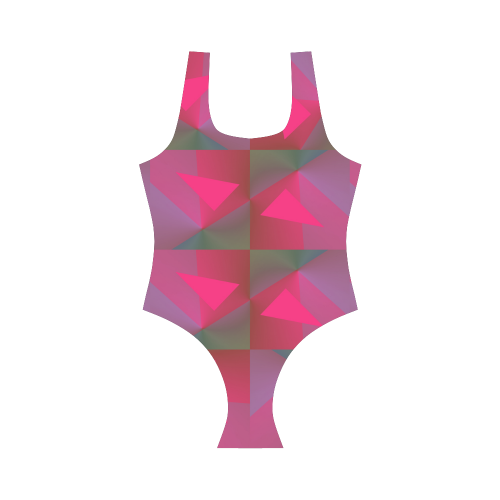 Geometric Lux Q Vest One Piece Swimsuit (Model S04)