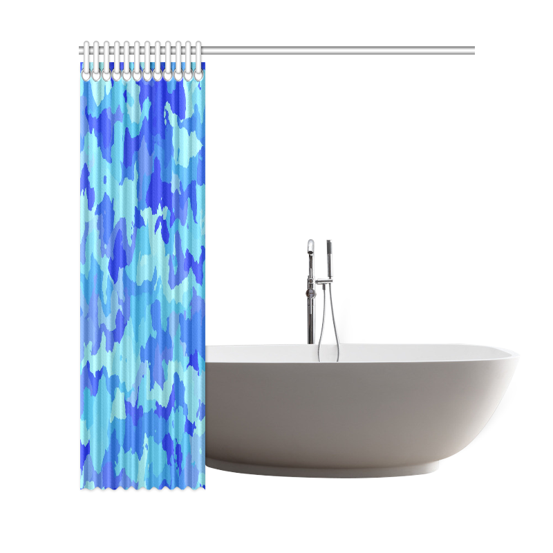 camouflage blue Shower Curtain 69"x72" ID D313945