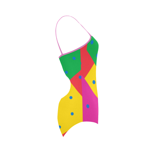 Yellow Red Green Strap Swimsuit ( Model S05)
