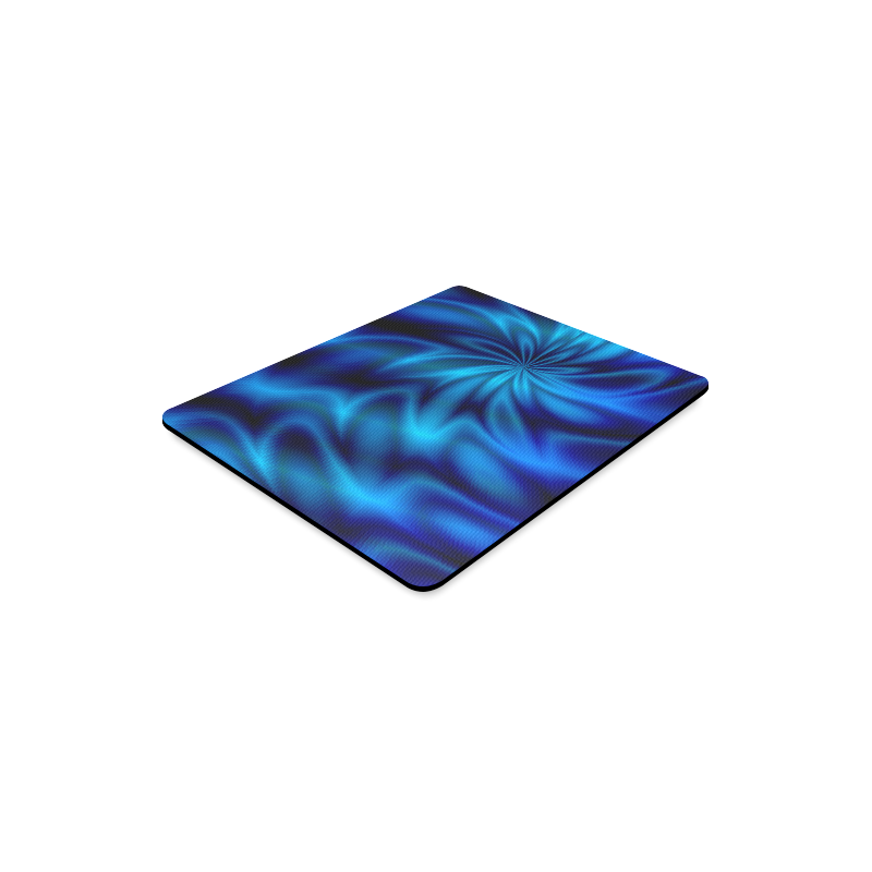 Blue Shiny Swirl Rectangle Mousepad