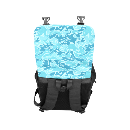 Camo Blue Camouflage Pattern Print Casual Shoulders Backpack (Model 1623)