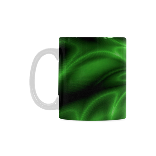 Green Shiny Swirl White Mug(11OZ)