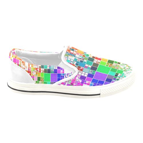 Squared Obsession Women's Unusual Slip-on Canvas Shoes (Model 019)