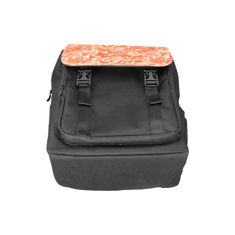 Camo Orange Camouflage Pattern Print Casual Shoulders Backpack (Model 1623)