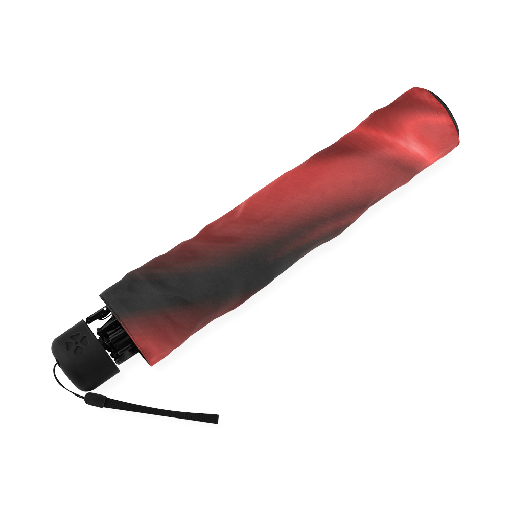 Red Shiny Swirl Foldable Umbrella (Model U01)