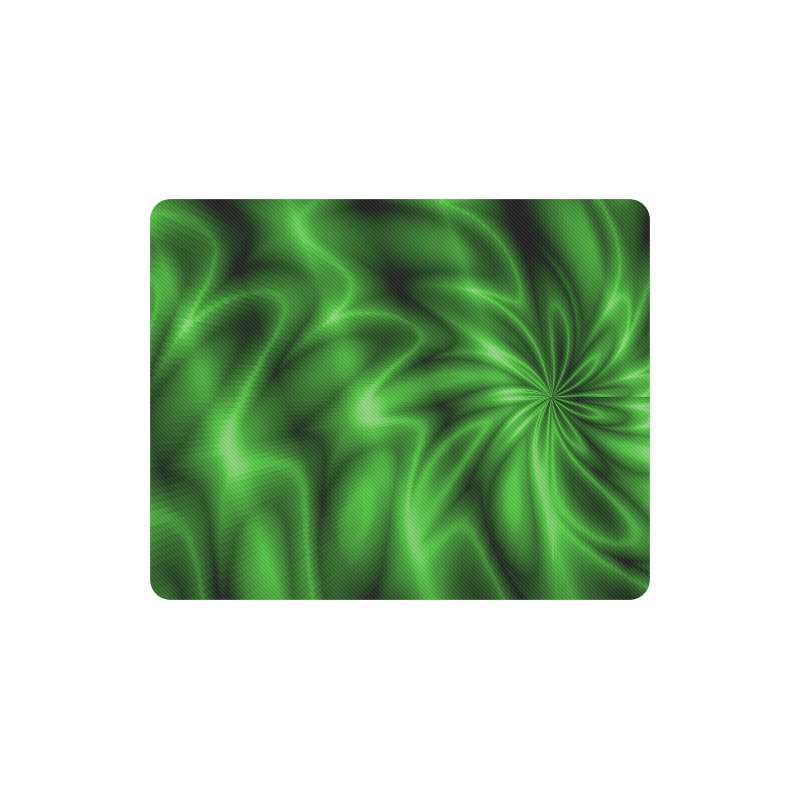 Green Shiny Swirl Rectangle Mousepad
