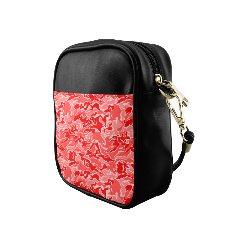 Camo Red Camouflage Pattern Print Sling Bag (Model 1627)