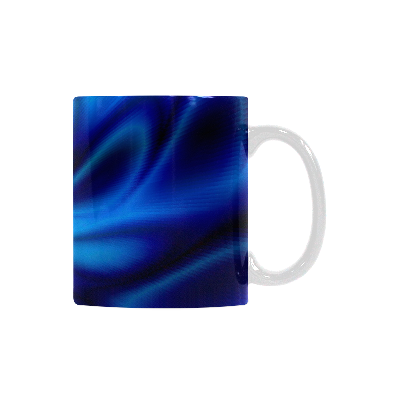 Blue Shiny Swirl White Mug(11OZ)
