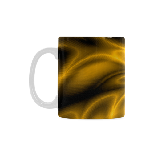 Golden Shiny Swirl White Mug(11OZ)