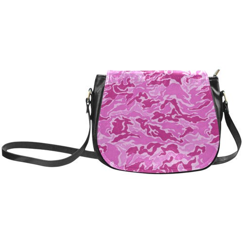Camo Pink Camouflage Pattern Print Classic Saddle Bag/Small (Model 1648)