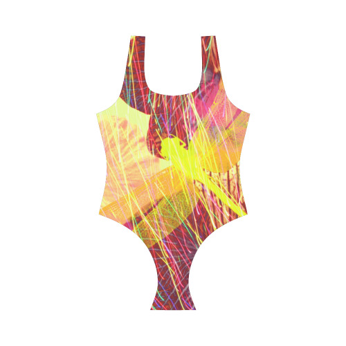 Dragonflies & Flowers Summer Vest One Piece Swimsuit (Model S04)