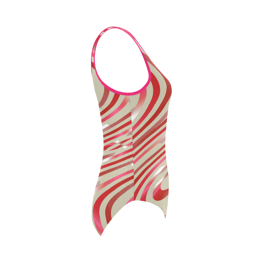 Abstract Zebra A Vest One Piece Swimsuit (Model S04)