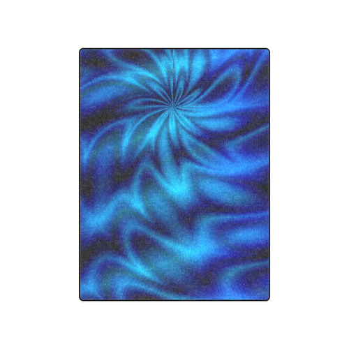 Blue Shiny Swirl Blanket 50"x60"