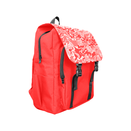 Camo Red Camouflage Pattern Print Casual Shoulders Backpack (Model 1623)