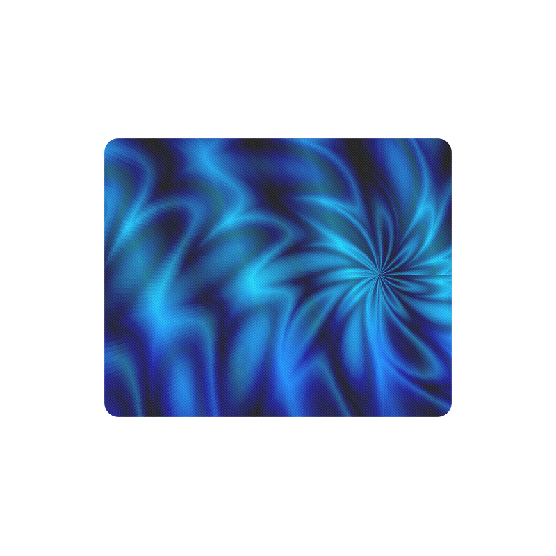 Blue Shiny Swirl Rectangle Mousepad