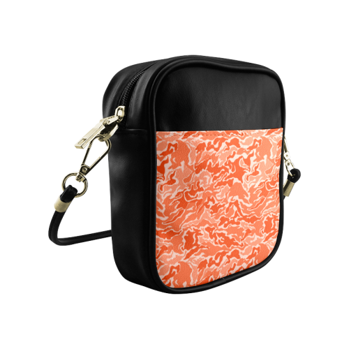 Camo Orange Camouflage Pattern Print Sling Bag (Model 1627)