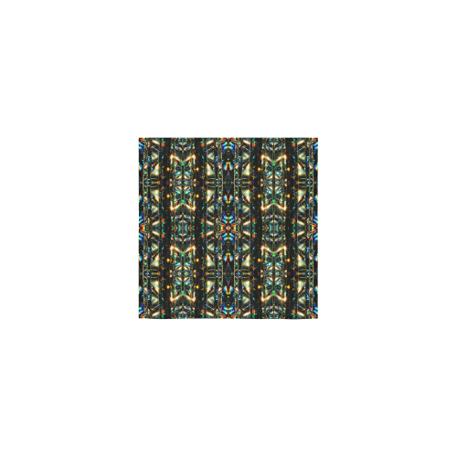 Glitzy Sparkly Mystic Festive Black Glitter Ornament Pattern Square Towel 13“x13”