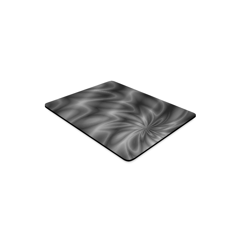 Grey Shiny Swirl Rectangle Mousepad