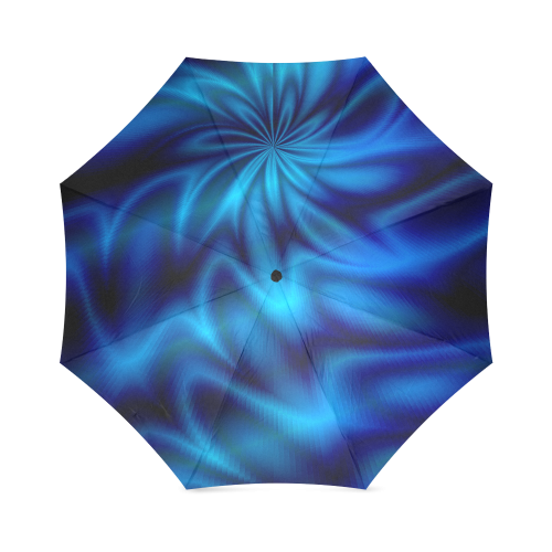 Blue Shiny Swirl Foldable Umbrella (Model U01)