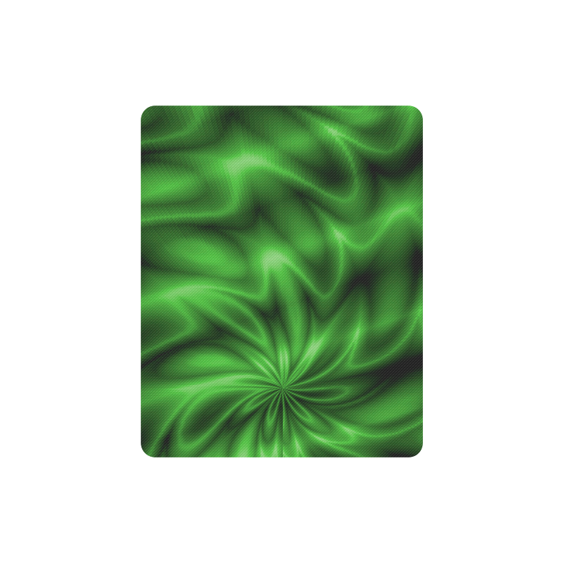 Green Shiny Swirl Rectangle Mousepad