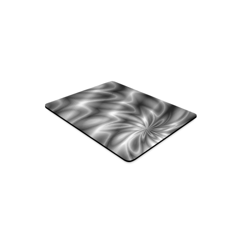 Silver Shiny Swirl Rectangle Mousepad
