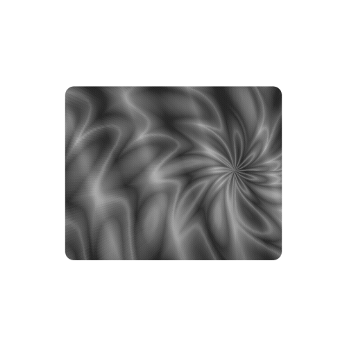 Grey Shiny Swirl Rectangle Mousepad