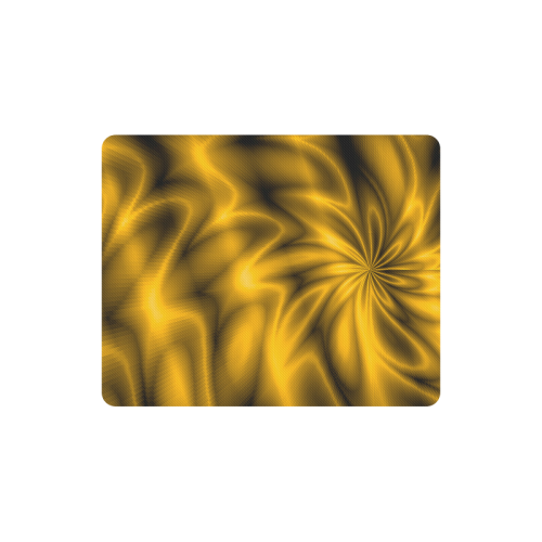Golden Shiny Swirl Rectangle Mousepad