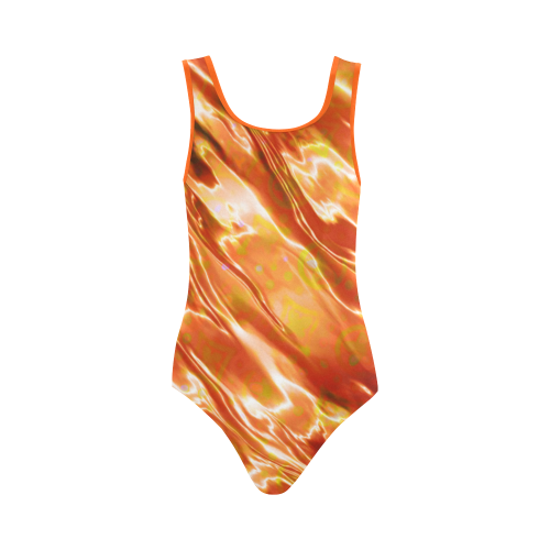 Abstract Colours Vest One Piece Swimsuit (Model S04)