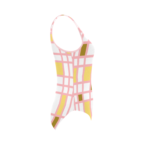 Plaid Design ABC FQ Vest One Piece Swimsuit (Model S04)