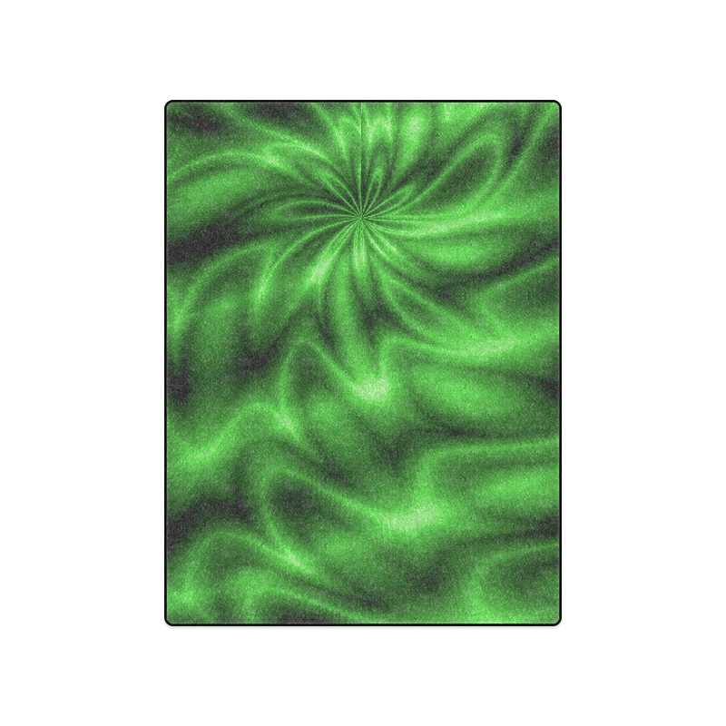 Green Shiny Swirl Blanket 50"x60"