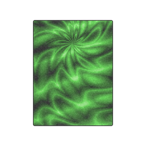Green Shiny Swirl Blanket 50"x60"