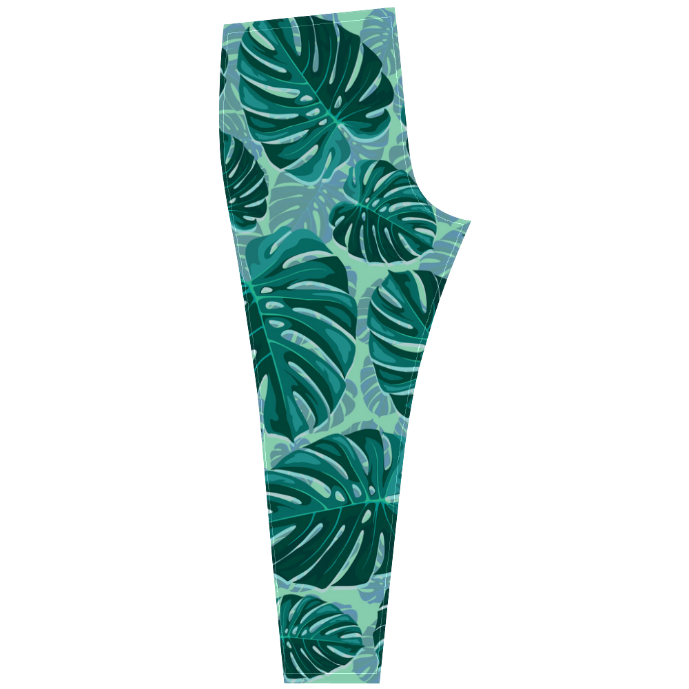 Tropical Leaf Monstera Plant Pattern Cassandra Women's Leggings (Model L01)