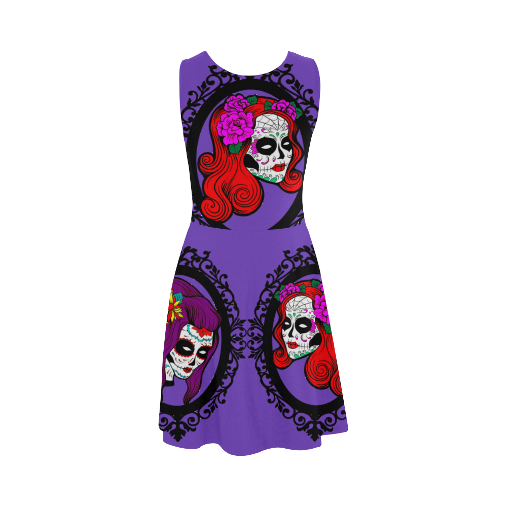 sugar skull babes purple Atalanta Sundress (Model D04)
