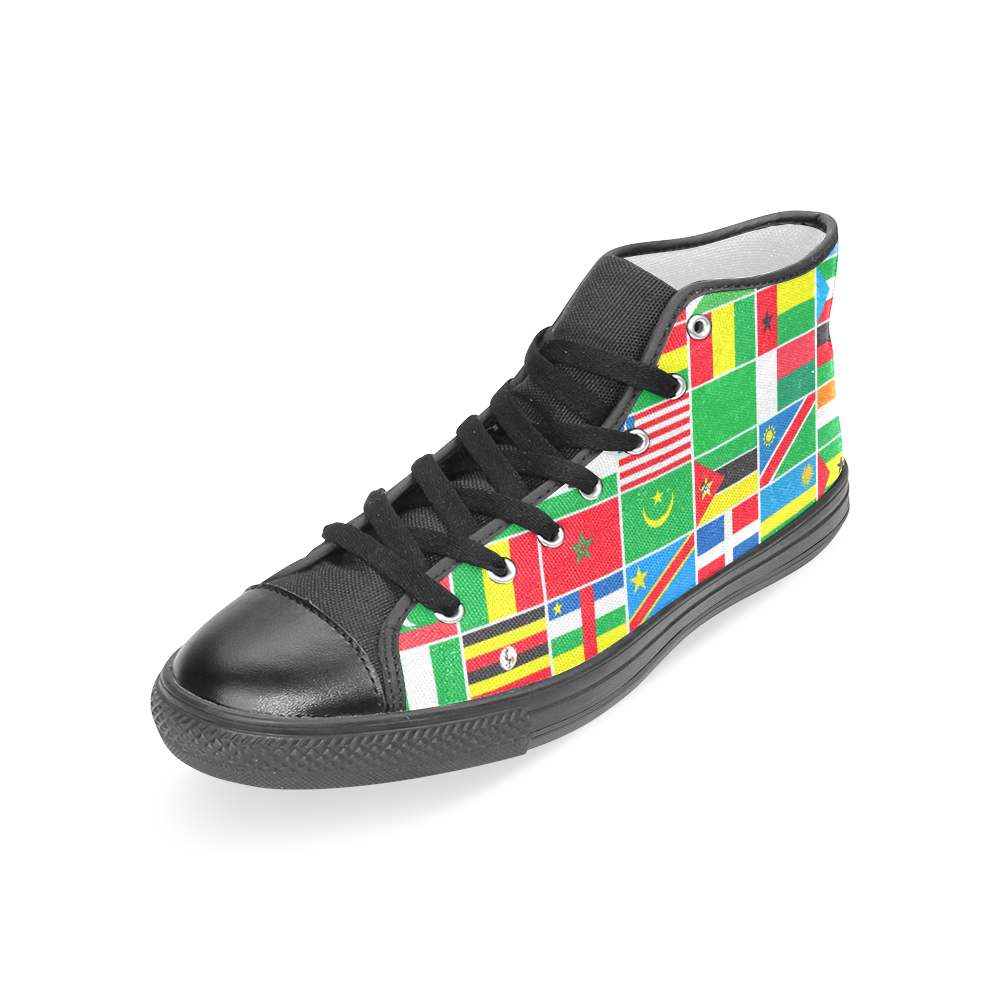 AFRICA Women's Classic High Top Canvas Shoes (Model 017)