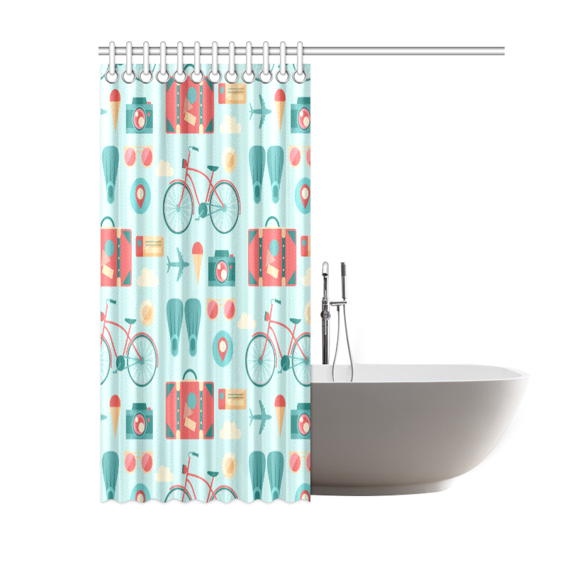 Let's Travel! Shower Curtain 60"x72"