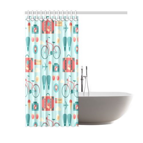 Let's Travel! Shower Curtain 60"x72"