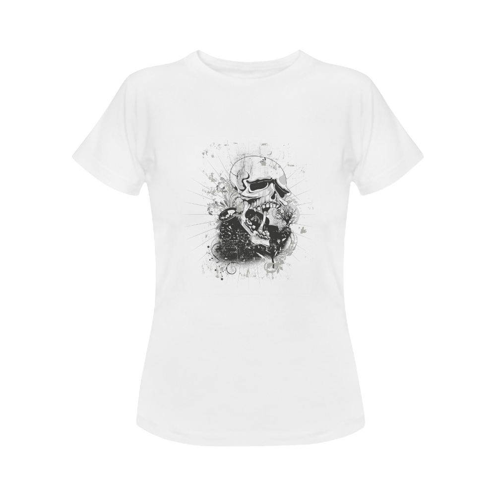 Dark Gothic Skull Women's Classic T-Shirt (Model T17）