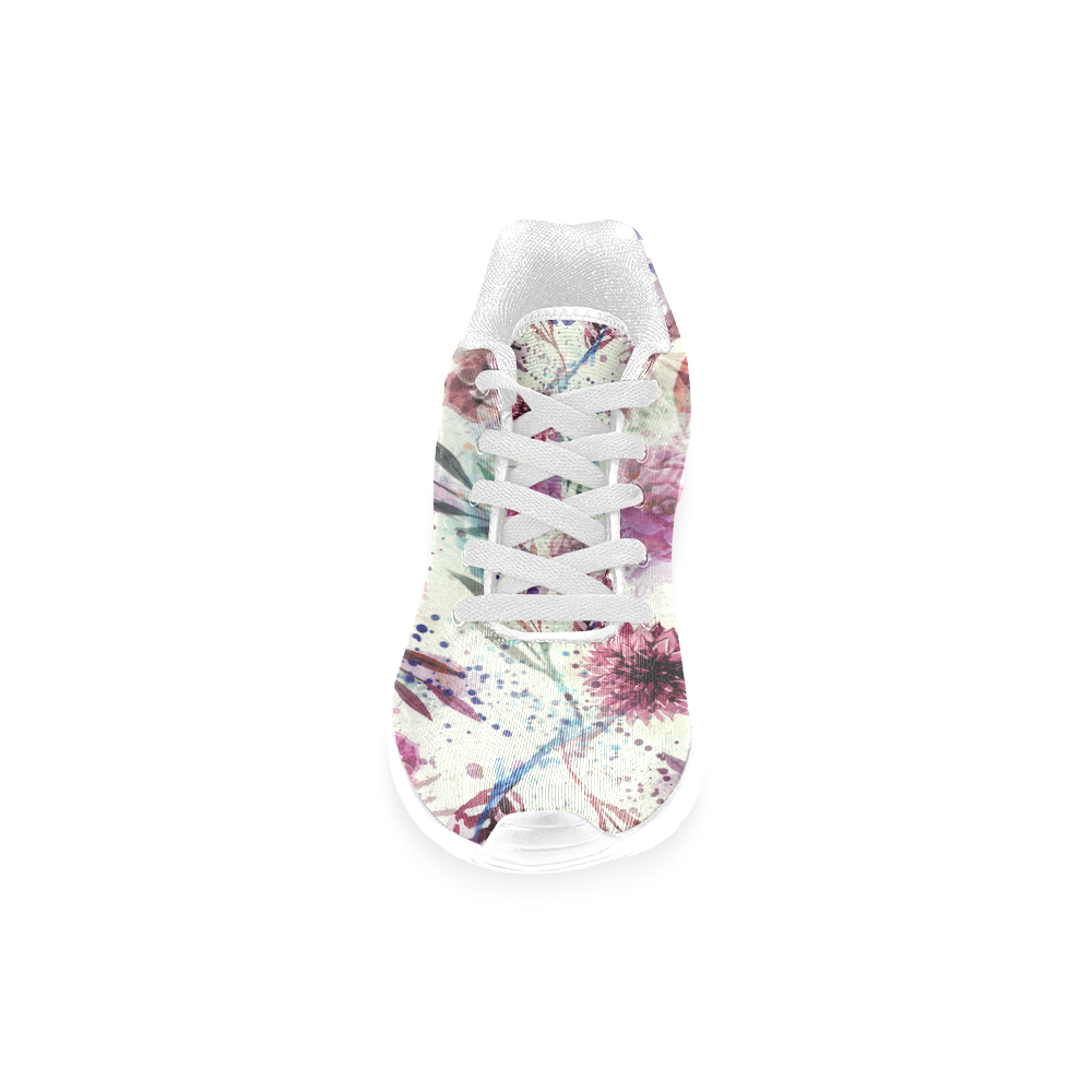 Water Color Flowers Women’s Running Shoes (Model 020)