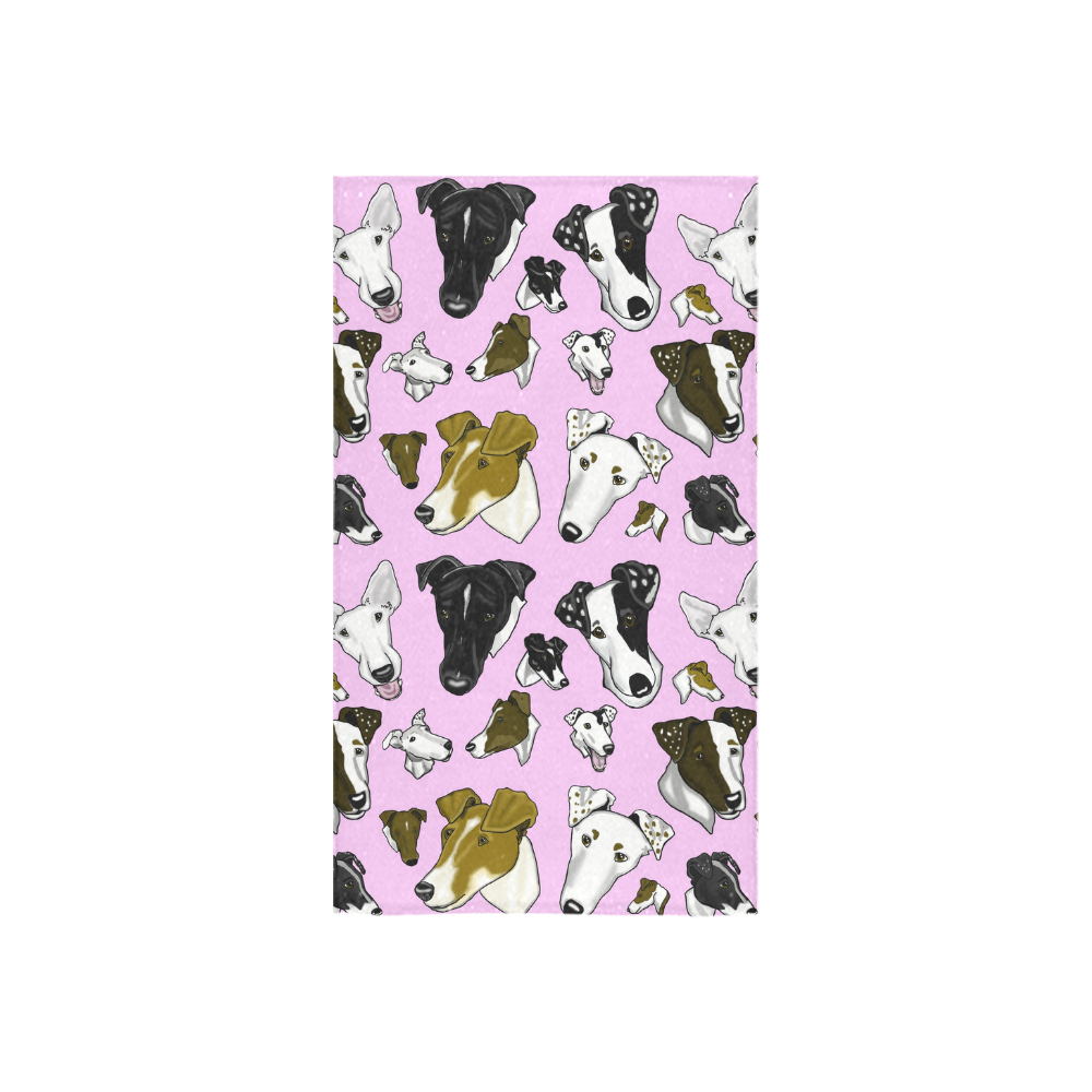 Smooth fox Terrier Pink Custom Towel 16"x28"
