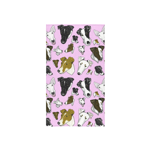 Smooth fox Terrier Pink Custom Towel 16"x28"