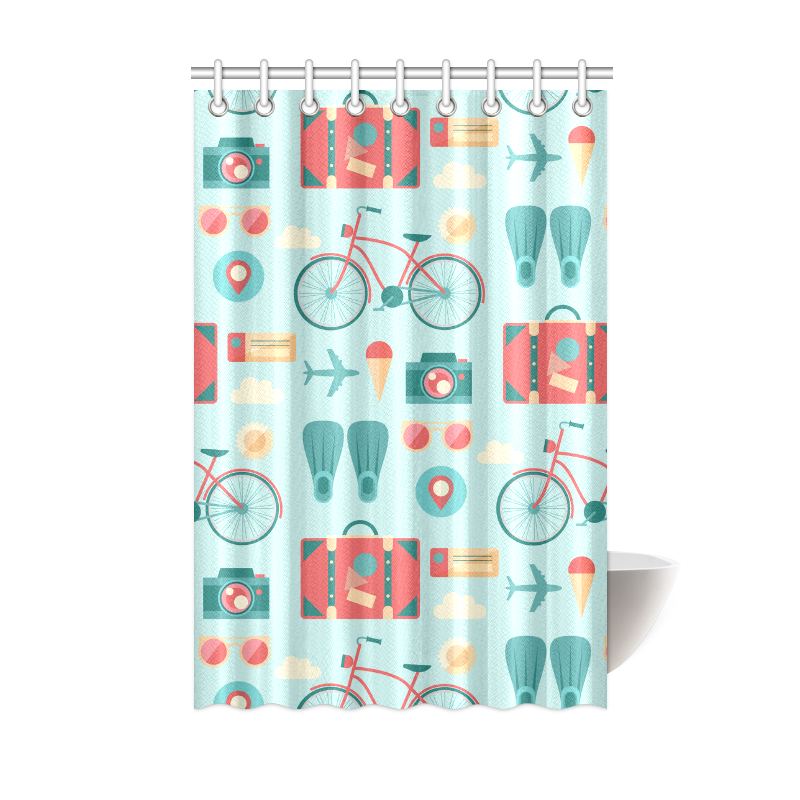 Let's Travel! Shower Curtain 48"x72"