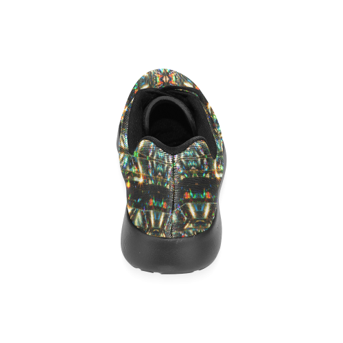 Glitzy Sparkly Mystic Festive Black Glitter Ornament Pattern Men’s Running Shoes (Model 020)