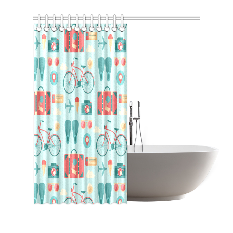 Let's Travel! Shower Curtain 66"x72"