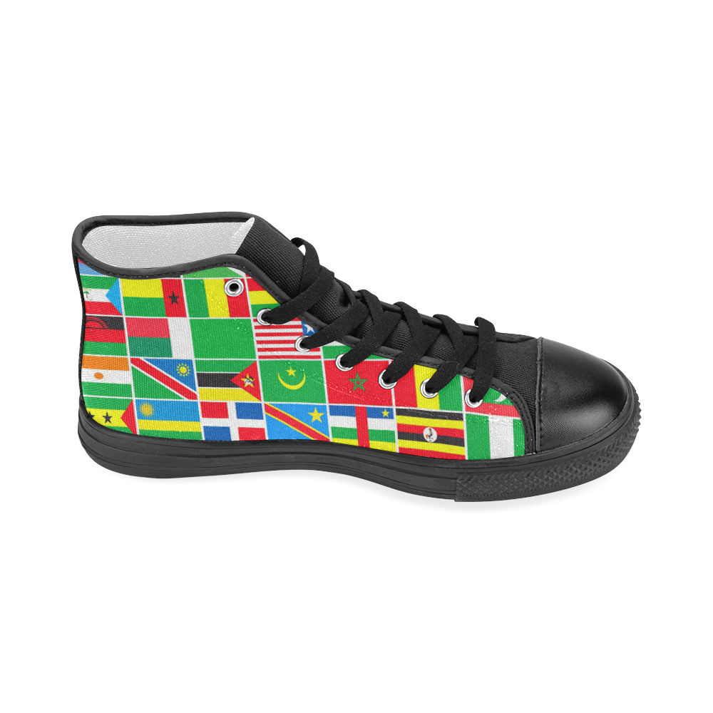 AFRICA Women's Classic High Top Canvas Shoes (Model 017)