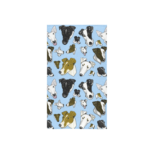 Smooth fox Terrier Lt Blue Custom Towel 16"x28"