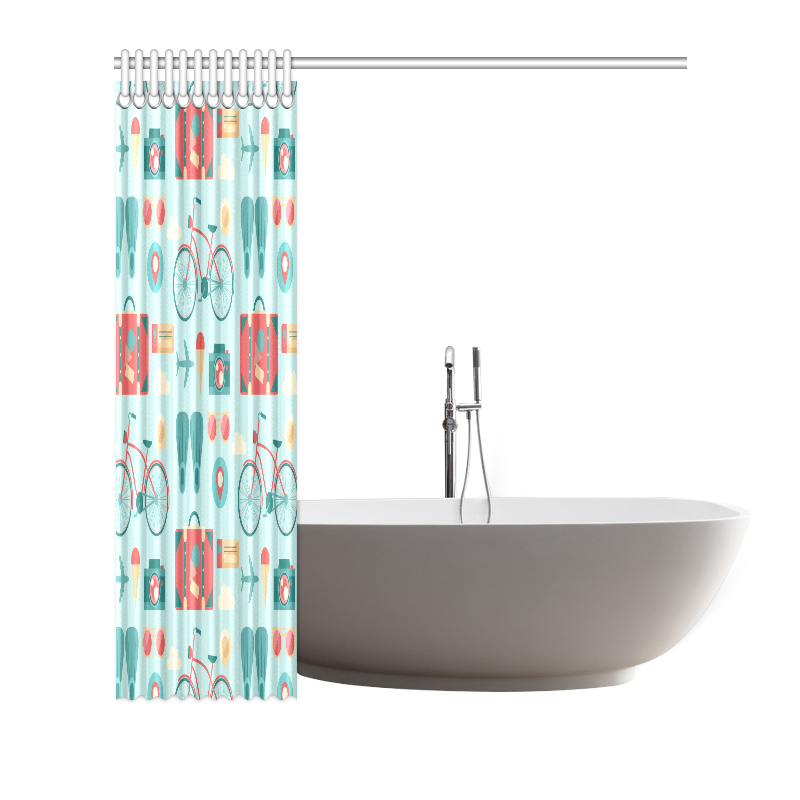Let's Travel! Shower Curtain 66"x72"