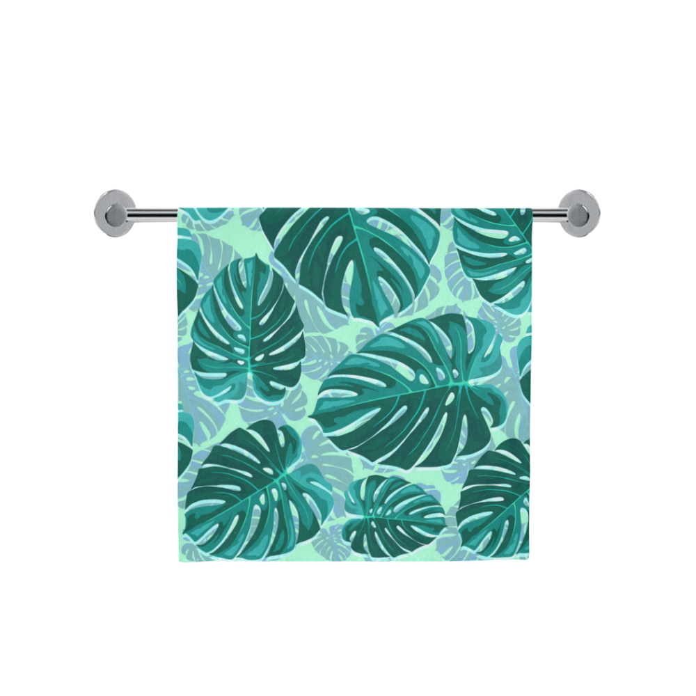 Tropical Leaf Monstera Plant Pattern Bath Towel 30"x56"