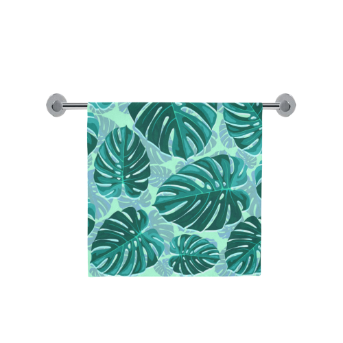 Tropical Leaf Monstera Plant Pattern Bath Towel 30"x56"