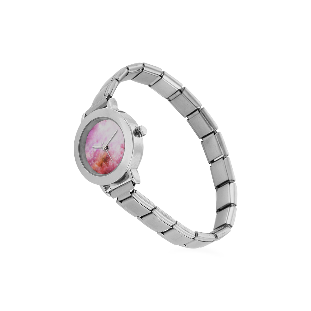 pink space Women's Italian Charm Watch(Model 107)